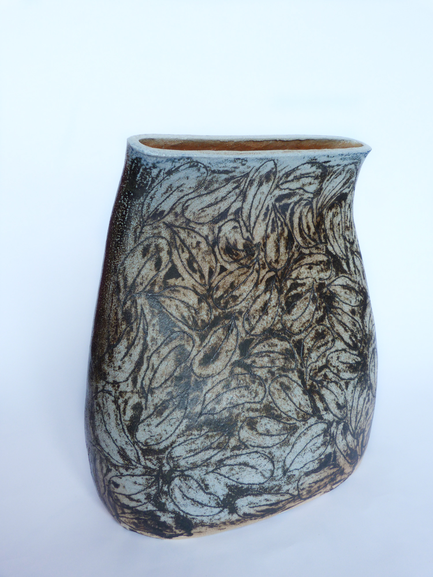 Feather Vessel, handmade pottery