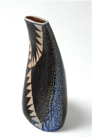 Geometric Vessel, Bunting, Handmade Pottery, Hanne Westergaard