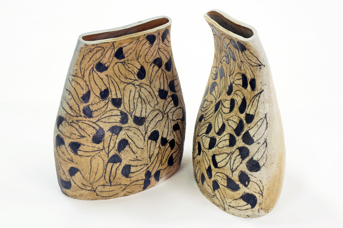 Ceramic Feather Vases