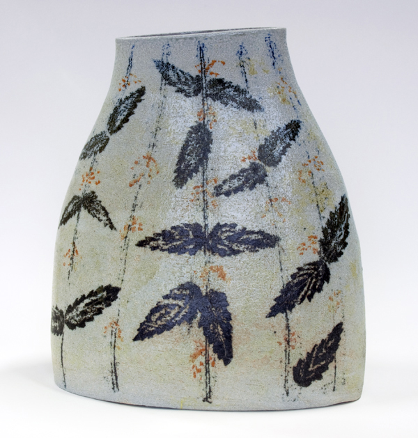 handmade vase, nettles