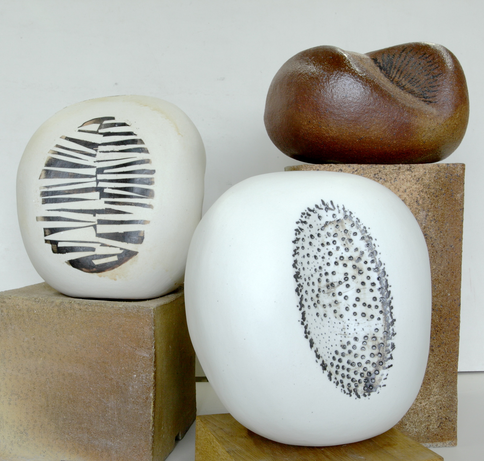 Pots by Hanne Westergaard for thee Urban Joy exhibition at Yorkshire Artspace Sheffield