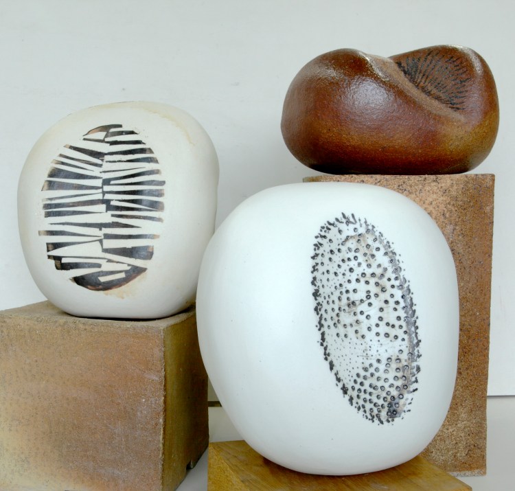 Pots by Hanne Westergaard for thee Urban Joy exhibition at Yorkshire Artspace Sheffield